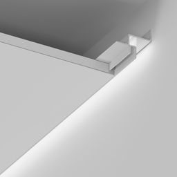 Встраиваемый теневой профиль в гипсокартоне, узел примыкания