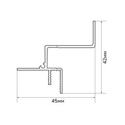 Безрамный теневой профиль FGC-20-WH-2, белый, общий вид