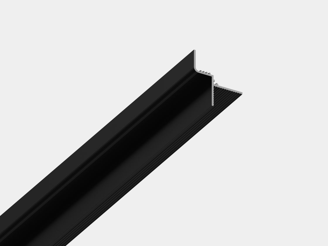 Черный алюминиевый теневой профиль, вид под углом