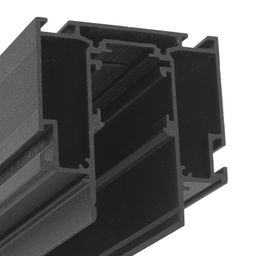 Черный профиль шинопровода SY-LINK, вид с торца