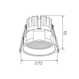 Чертеж светильника DILLY, диаметр и высота