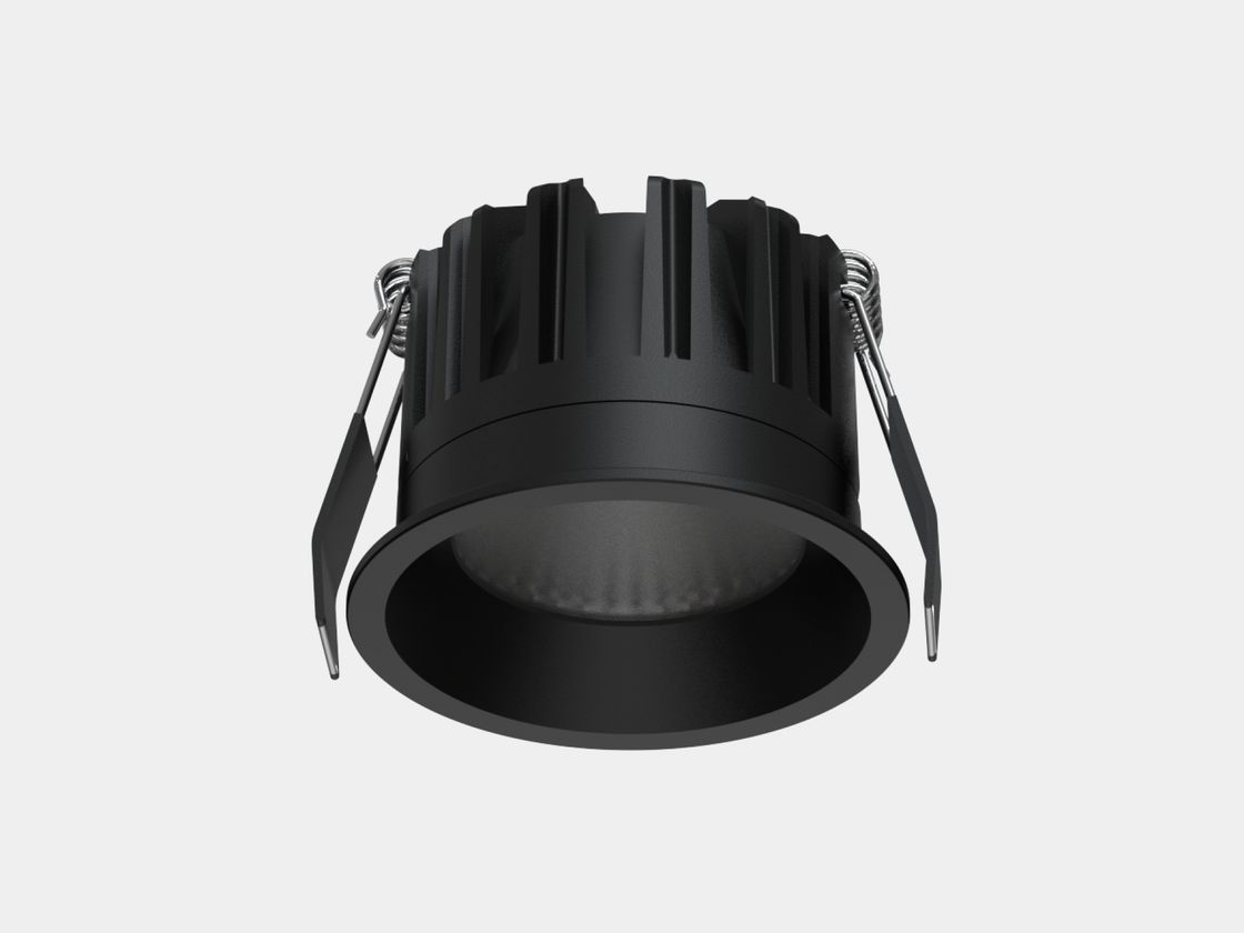 Встраиваемый светильник DILLY черный, вид спереди и сверху