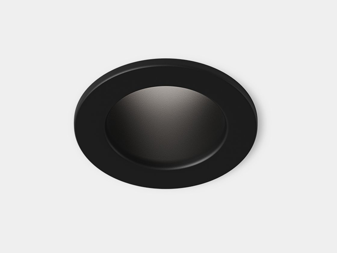 Встраиваемый точечный светильник MICRO, черный, вид сверху