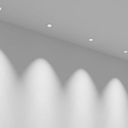 Пример установки точечных светильников в потолок