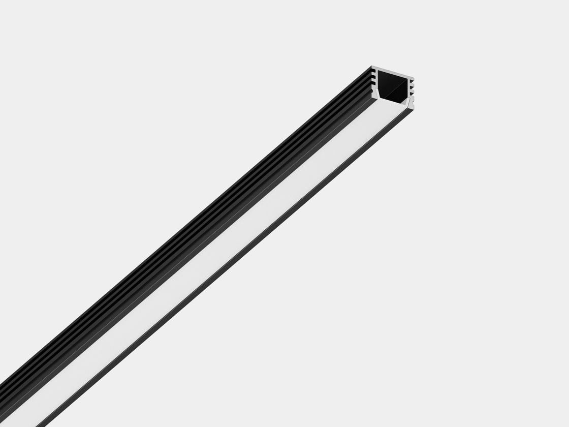 Профиль алюминиевый черный глубокий, общий вид изделия