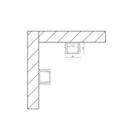 Черная заглушка для профиля, вид спереди