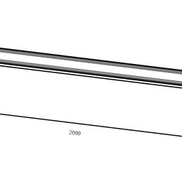 Шинопровод SLIM 2000 мм, черный профиль, размеры