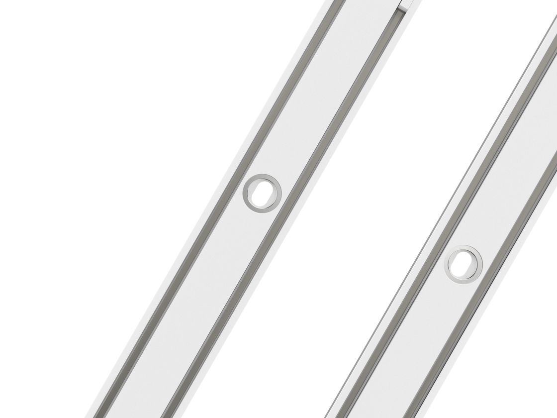 Белый шинопровод SLIM, вид сверху и торец