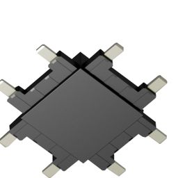 Коннектор крестовой системы SLIM, черный, CN-SLIM-BL-X