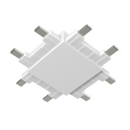 Крестовой коннектор SLIM белый, вид сверху под углом