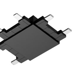 Черный потолочный T-коннектор SLIM, вид под углом