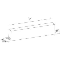 Блок питания накладной на трек, системы SLIM белый DRV-SLIM-150-WH, 48В, 150W,  DRV-SLIM-150-WH