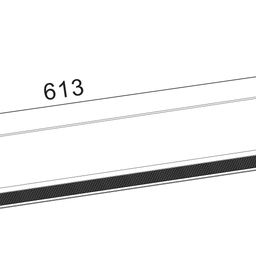 Габаритный чертеж линейного светильника SLIM 613 мм