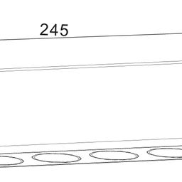 Чертеж линейного светильника SLIM с размерами 245 мм