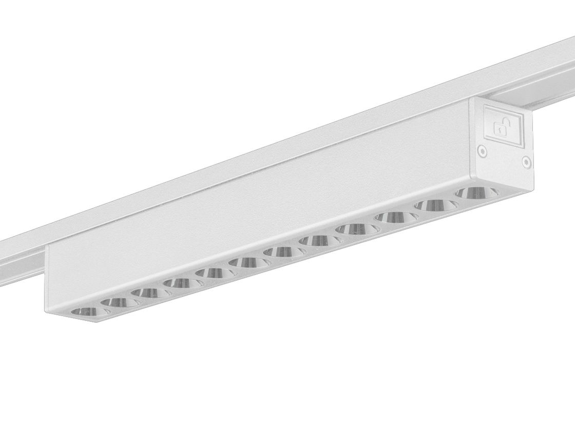 Линейный трековый светильник SLIM белый, вид сбоку