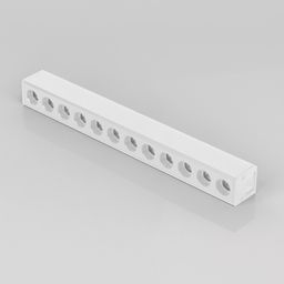 Линейный светильник SLIM белый, ряд линз, общий вид