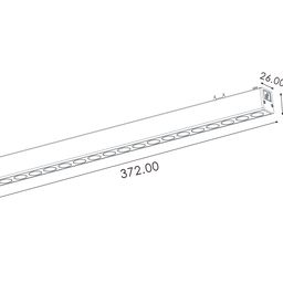 Светильник трековый SLIM, 48В 18W белый 2700-6000К, DL-SLIM-DRWH-18-CCT