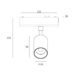 Светильник трековый SLIM, 48В 10W белый 2700-6000К, SL-SLIM-SPWH-10-CCT