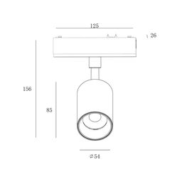 Светильник трековый SLIM, 48В 15W черный 2700-6000К, SL-SLIM-SPBL-15-CCT