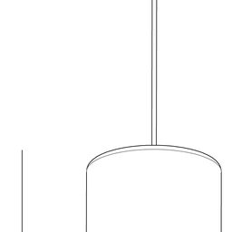 Чертеж подвесного светильника SLIM, размеры 150×110 мм