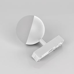 Светильник-шар и адаптер крепления SLIM, вид сверху