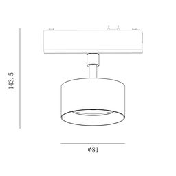 Светильник трековый SLIM, 48В 10W черный 2700-6000К, SL-SLIM-FTSBL-10-CCT