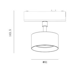 Светильник трековый SLIM, 48В 10W белый 2700-6000К, SL-SLIM-FTSWH-10-CCT