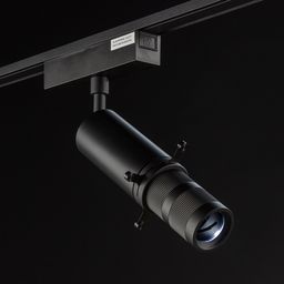 Трековый спот SLIM, вид сбоку, светящаяся линза