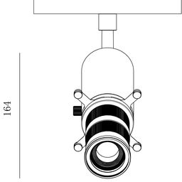 Чертёж трекового спота SLIM, длина 164 мм