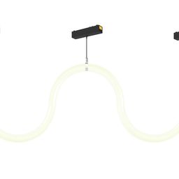 Светильник-лента SLIM черный, волнообразная форма, вид спереди