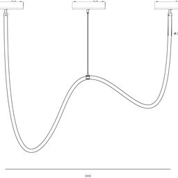 Чертёж светильника-ленты SLIM 3000 мм, диаметр 22
