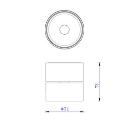 Накладной светильник Rink 10W Черный 3000К, R-SSF-BL-WW-DIM