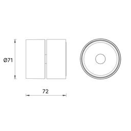 Накладной светильник Rink 10W Черный 3000К, R-SSF-BL-WW-DIM
