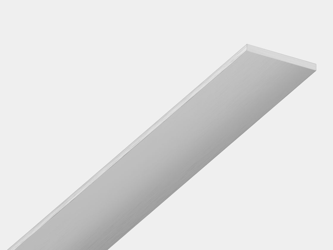 Алюминиевая анодированная полоса SF-202, серебро, вид под углом