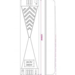 Блок питания для светодиодной ленты EV-300-24, EV-300-24