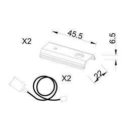 SY-LINK-SSP-2M, комплект подвесов для шинопроводов, 2м тросы + 2,5м провод питания