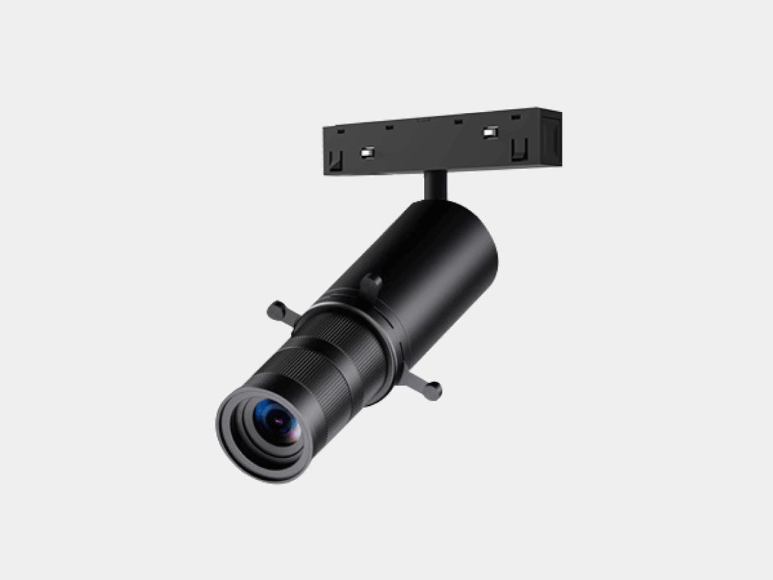 Удлиненный музейный спот SY-LINK, черный корпус, вид сбоку