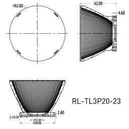 Рефлектор 23° для спотов TL3P 20Вт, RL-TL3P20-23