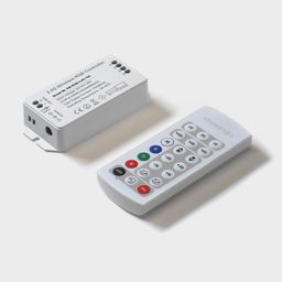 Контроллер RGB, 2.4G с пультом, 21 кноп., DC12/24V, <16A(MAX), SW-RGB-2.4G-16A