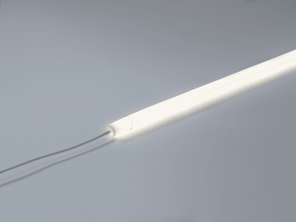 Неоновая лента 360° D22, светящийся участок и провод