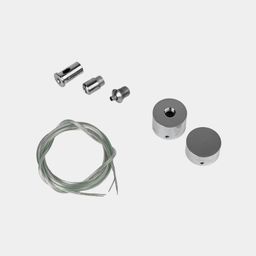 Потолочный вертикальный крепёж с тросом 1,5 м для неоновой ленты 360° D22 MNT-SSP-D22