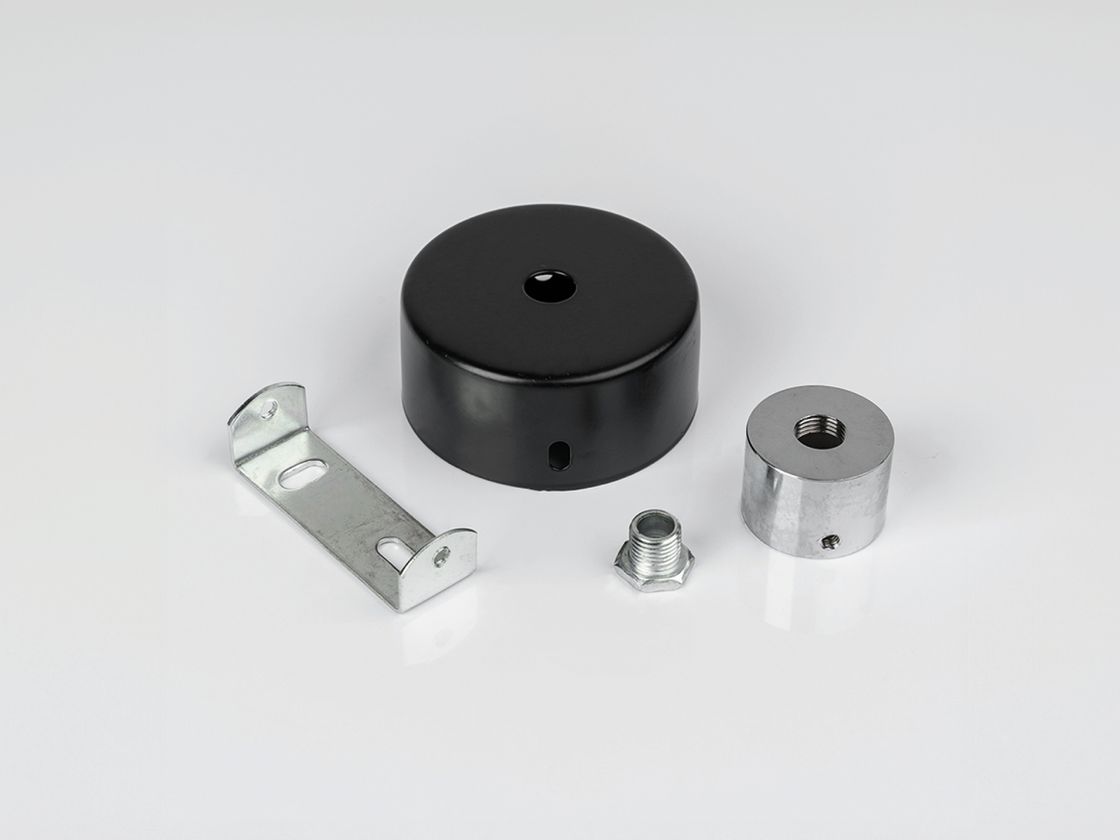 Комплект крепежа-заглушки D22: корпус, кронштейн, втулка