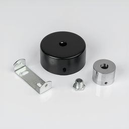 Потолочный накладной крепёж-заглушка для неоновой ленты 360° D22 MNT-END-D22