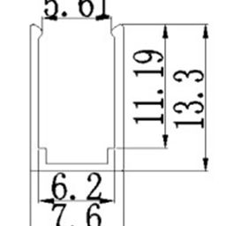 Чертеж сечения профиля с размерами в миллиметрах