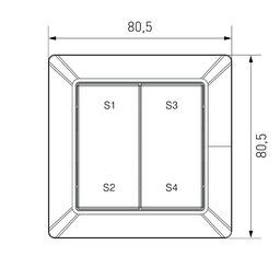 Настенная панель Easybus белая, вид спереди