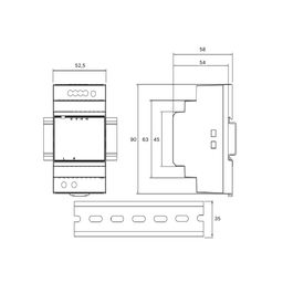Блок питания для светодиодной ленты DR-60-24, DR-60-24