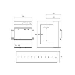 Блок питания для светодиодной ленты DR-100-24, DR-100-24