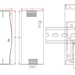 Блок питания для светодиодной ленты 240Вт, 24В, NDR-240-24