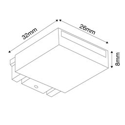 Заглушка-переходник для системы SLIM белый END-CN-SLIM-WH, END-CN-SLIM-WH