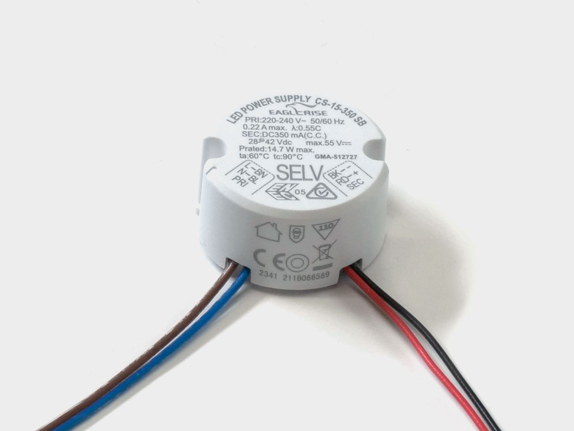 Круглый LED драйвер Eaglerise CS-15-350 SB, провода